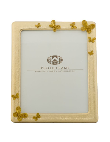 Cadre photo moderne chic Papillons en Résine Argenté pour photo 20x25 cm Butterfly 