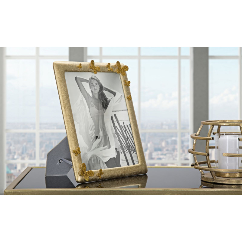 Cadre photo moderne chic Papillons en Résine Argenté pour photo 20x25 cm Butterfly 