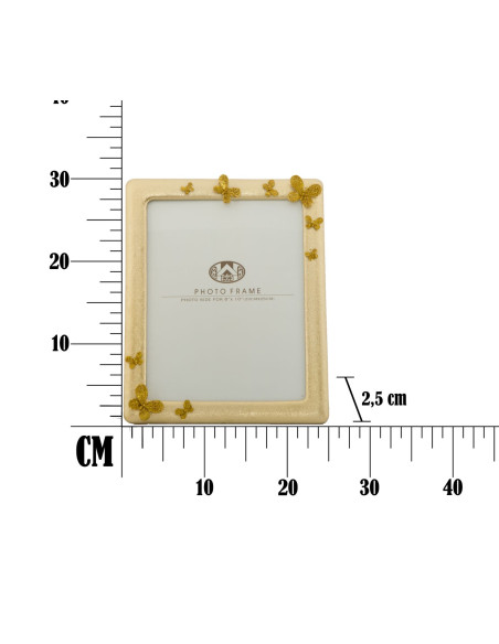 Cadre photo moderne chic Papillons en Résine Argenté pour photo 20x25 cm Butterfly 