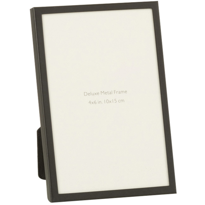 Cadre photo Bord fin Stymia en Métal Noir pour photo 10x15 - 1