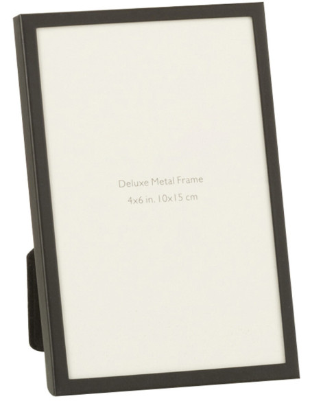 Cadre photo Bord fin Stymia en Métal Noir pour photo 10x15 - 1