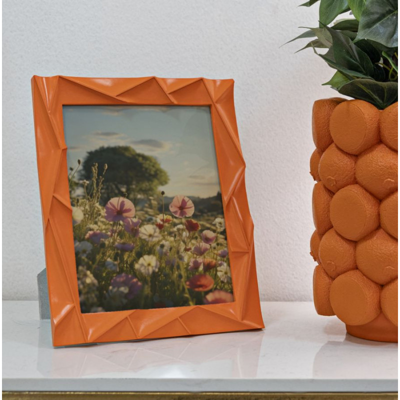 Cadre photo moderne design en Résine Orange pour photo 20x25 cm Orangy 