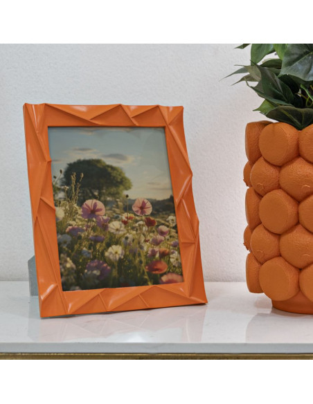 Cadre photo moderne design en Résine Orange pour photo 20x25 cm Orangy 