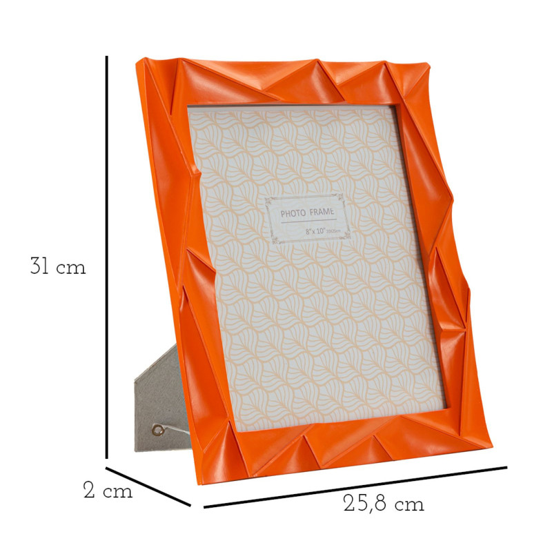 Cadre photo moderne design en Résine Orange pour photo 20x25 cm Orangy 