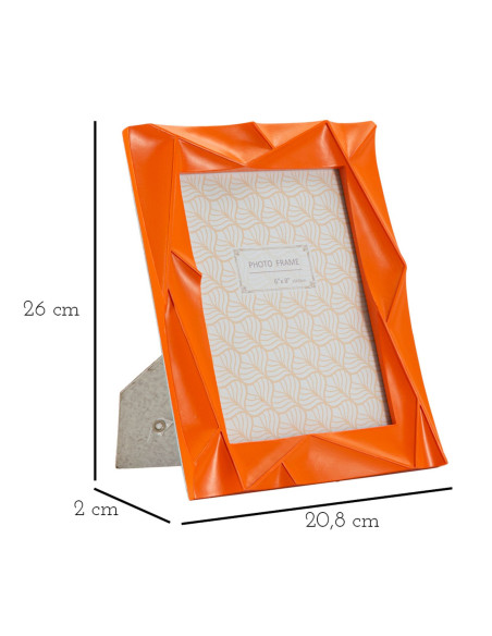 Cadre photo moderne design en Résine Orange pour photo 15x20 cm Orangy 