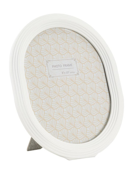Cadre photo moderne ovale en Résine Blanc pour photo 20x25 cm Ovally 