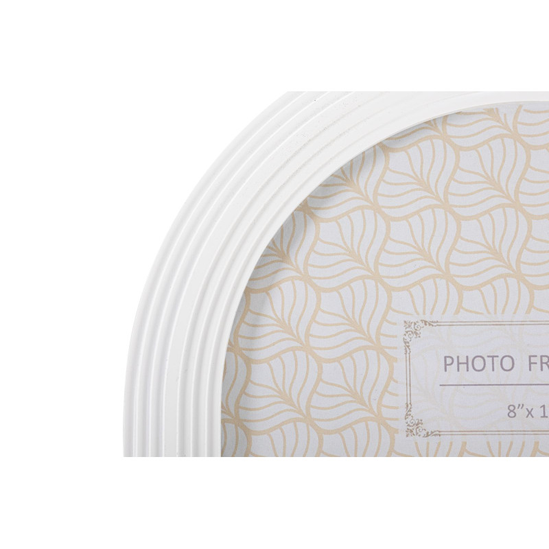 Cadre photo moderne ovale en Résine Blanc pour photo 20x25 cm Ovally 