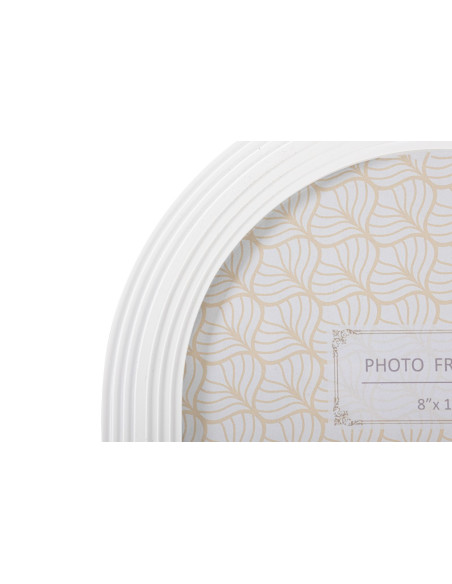 Cadre photo moderne ovale en Résine Blanc pour photo 20x25 cm Ovally 