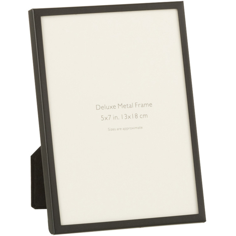 Cadre photo Bord fin Stymia en Métal Noir pour photo 13x18 - 1