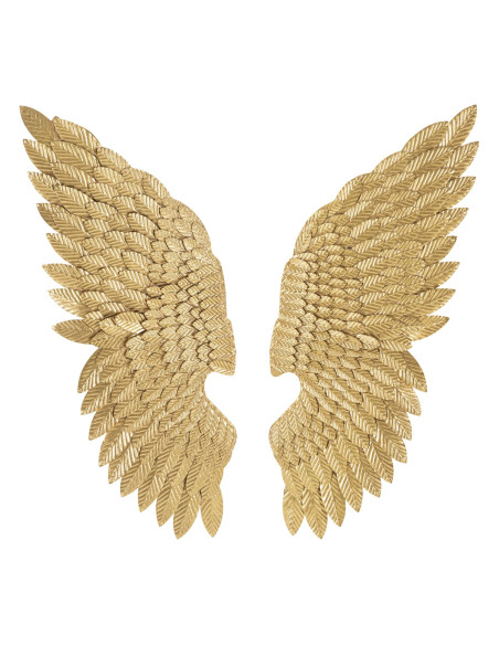 Grande Déco murale originale 2 Ailes 75x100 en Métal Doré Sylor 