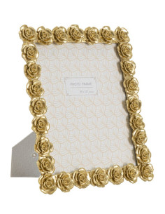 Cadre photo moderne Fleurs en Résine Doré pour photo 20x25 cm Rossen 