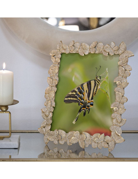 Cadre photo original Papillons en Résine Doré pour photo 20x25 cm Farfalle 