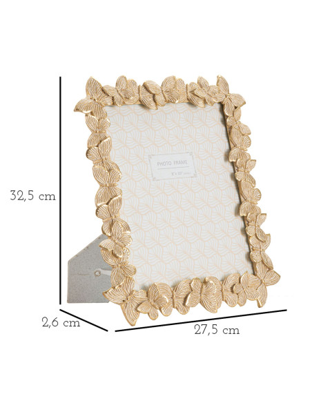 Cadre photo original Papillons en Résine Doré pour photo 20x25 cm Farfalle 