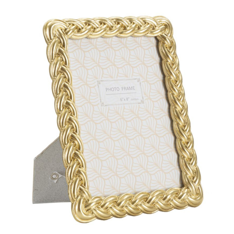Cadre photo moderne Corde en Résine Doré pour photo 15x20 cm Rope 