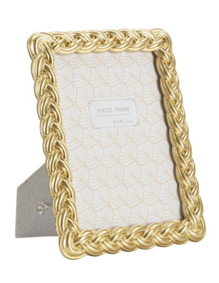 Cadre photo moderne Corde en Résine Doré pour photo 15x20 cm Rope 