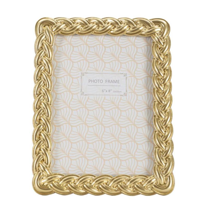 Cadre photo moderne Corde en Résine Doré pour photo 15x20 cm Rope 