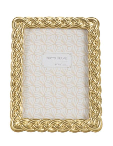 Cadre photo moderne Corde en Résine Doré pour photo 15x20 cm Rope 