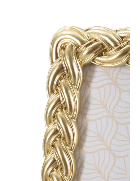 Cadre photo moderne Corde en Résine Doré pour photo 15x20 cm Rope 