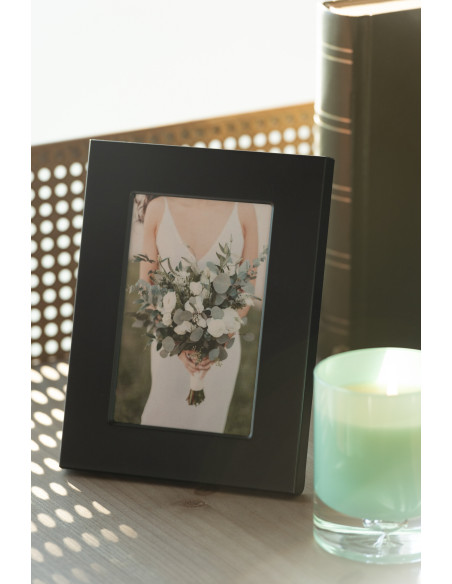 Cadre photo Bord large Stymia en Métal Noir pour photo 10x15 - 2