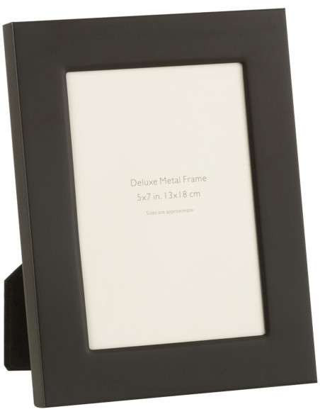 Cadre photo Bord large Stymia en Métal Noir pour photo 13x18 - 1