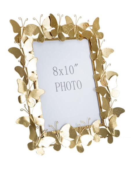 Cadre photo original Papillons en Métal Doré pour photo 20x25 cm Butterfly 