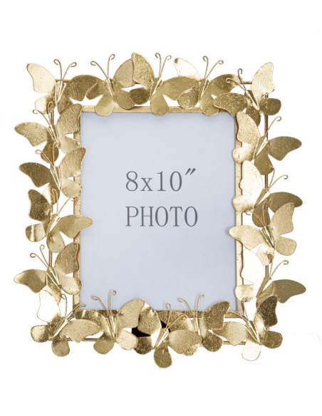 Cadre photo original Papillons en Métal Doré pour photo 20x25 cm Butterfly 