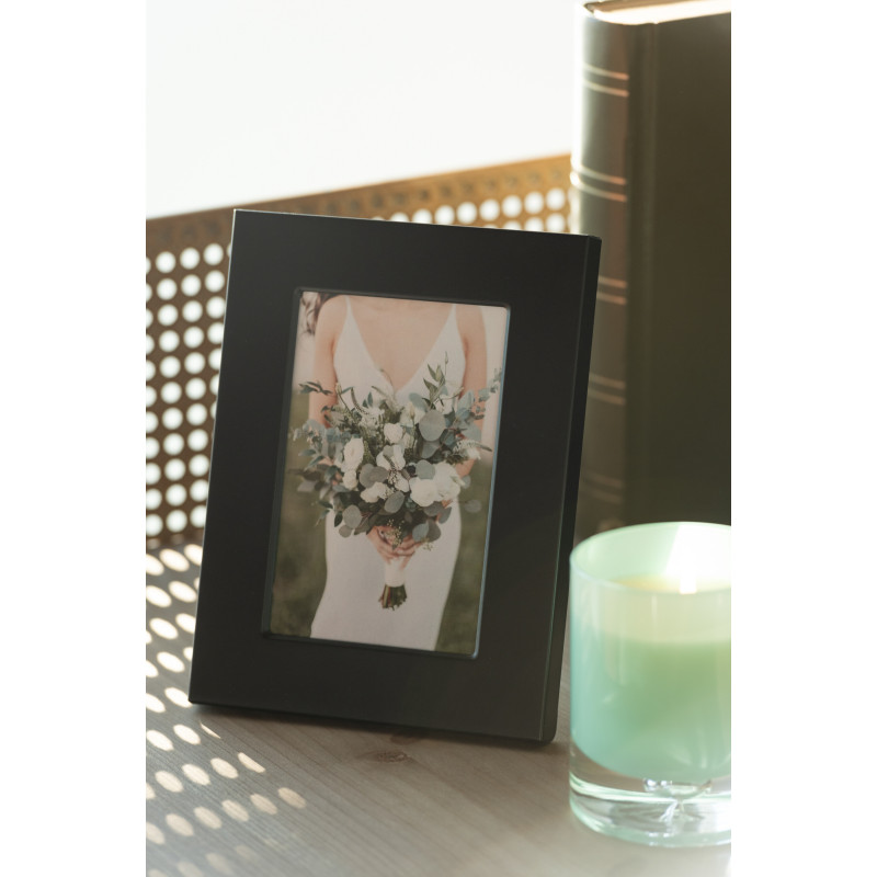 Cadre photo Bord large Stymia en Métal Noir pour photo 13x18 - 2