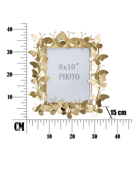 Cadre photo original Papillons en Métal Doré pour photo 20x25 cm Butterfly 