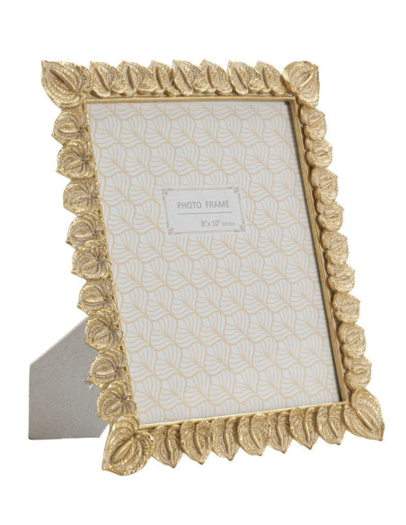 Cadre photo moderne chic Feuilles en Résine Doré pour photo 20x25 cm Anthurium 