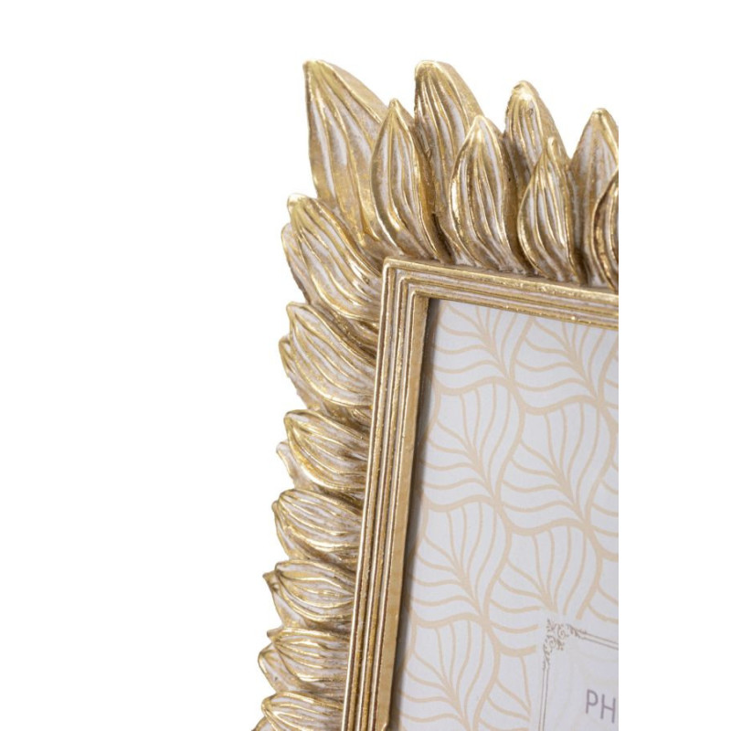 Cadre photo original Feuilles en Résine Doré pour photo 15x20 cm Molas 