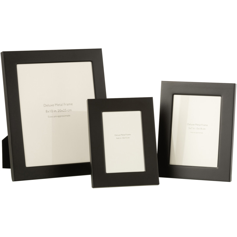 Cadre photo Bord large Stymia en Métal Noir pour photo 20x25 - 3