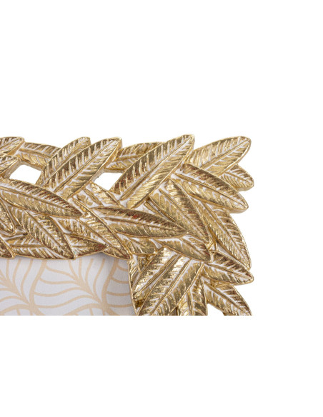Cadre photo moderne chic Feuilles de laurier en Résine Doré pour photo 15x20 cm Solis 