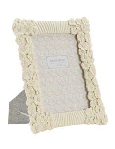 Cadre photo original Fleurs en Résine Blanc pour photo 15x20 cm Cempak 