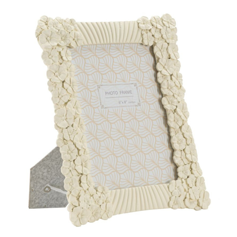 Cadre photo original Fleurs en Résine Blanc pour photo 15x20 cm Cempak 