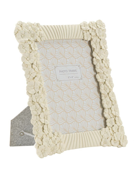 Cadre photo original Fleurs en Résine Blanc pour photo 15x20 cm Cempak 