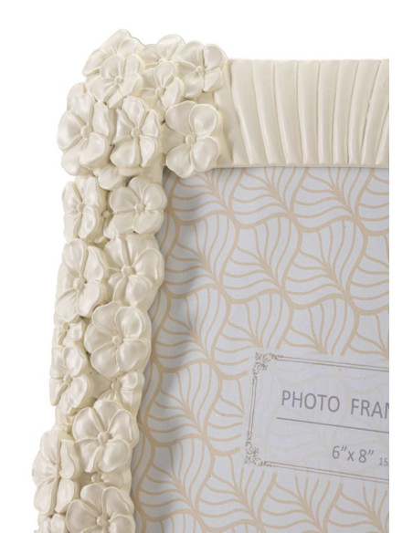 Cadre photo original Fleurs en Résine Blanc pour photo 15x20 cm Cempak 