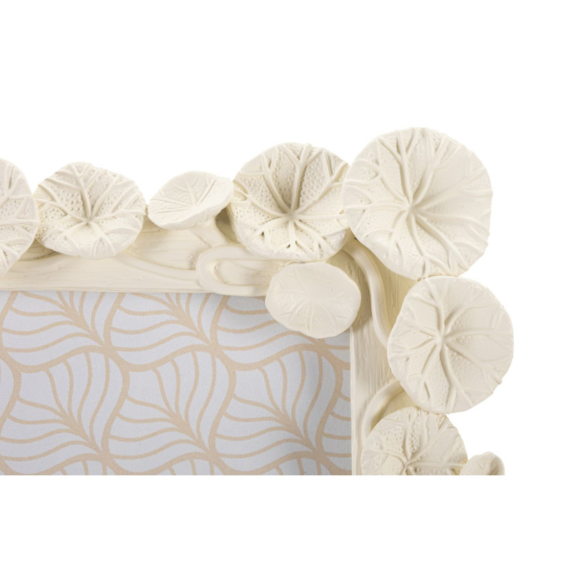 Cadre photo originale Lotus en Résine Blanc pour photo 15x20 cm Arlys 