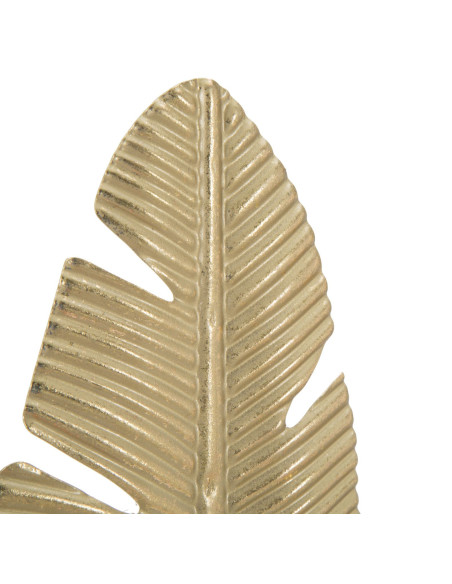 Bougeoir original Plume Hauteur 34 cm en Métal Doré Résine Noir Xilra 