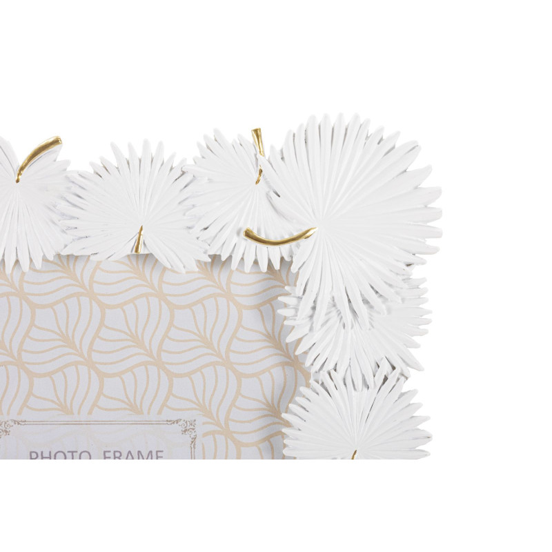 Cadre photo original Feuilles tropicales en Résine Blanc pour photo 15x20 cm Palm 