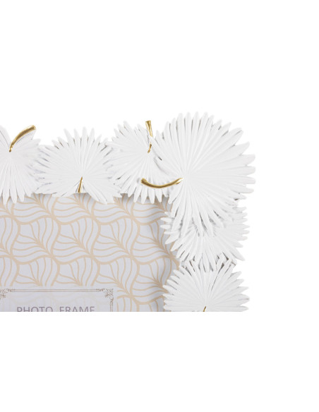 Cadre photo original Feuilles tropicales en Résine Blanc pour photo 15x20 cm Palm 