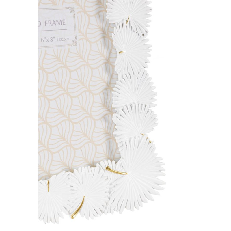 Cadre photo original Feuilles tropicales en Résine Blanc pour photo 15x20 cm Palm 