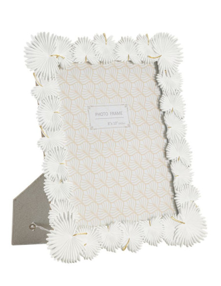 Cadre photo original Feuilles tropicales en Résine Blanc pour photo 20x25 cm Palm 