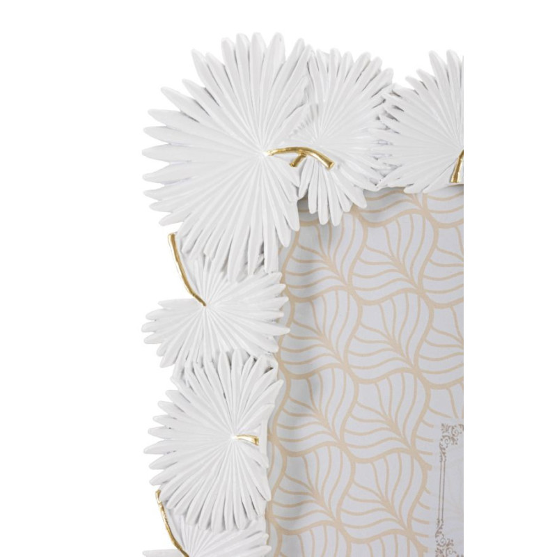 Cadre photo original Feuilles tropicales en Résine Blanc pour photo 20x25 cm Palm 