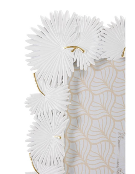 Cadre photo original Feuilles tropicales en Résine Blanc pour photo 20x25 cm Palm 