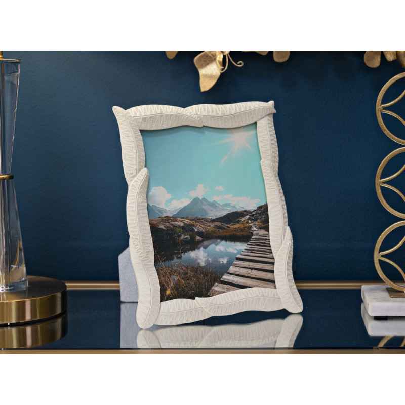 Cadre photo original en Résine Blanc pour photo 15x20 cm Snake 