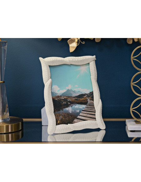 Cadre photo original en Résine Blanc pour photo 15x20 cm Snake 