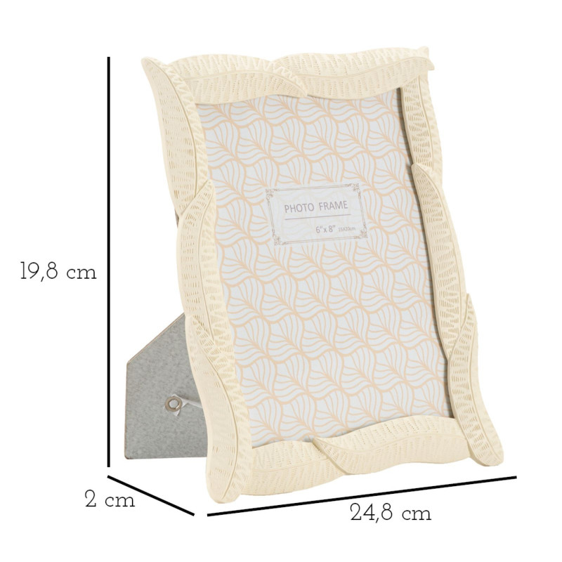 Cadre photo original en Résine Blanc pour photo 15x20 cm Snake 