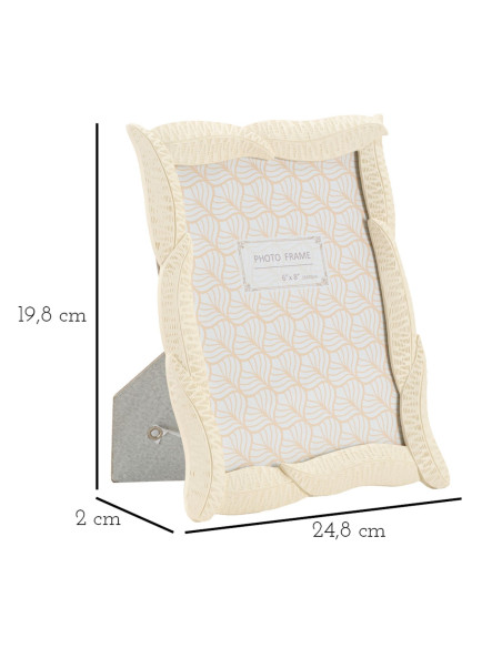 Cadre photo original en Résine Blanc pour photo 15x20 cm Snake 