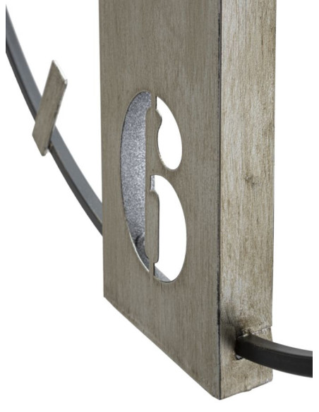 Grande Horloge murale moderne Ronde 61x63 en Métal Argenté Noir Silvery 
