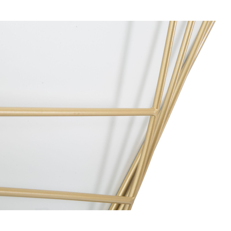 Grande Horloge murale moderne Losange 85 cm en Métal Doré Plastique Blanc Goldy 